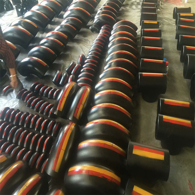 Sch 140 معتدل الصلب 90 درجة الكوع نصف القطر القصير 45 ASTM A234 WPB الكربون الصلب غير الملحومة