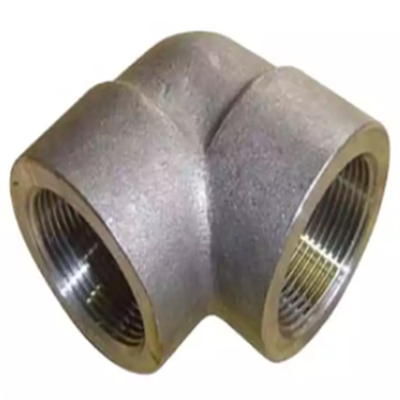 Asme B16.11 Astm A105 كوع مصنوع من الصلب الكربوني 3000 رطل ملولب