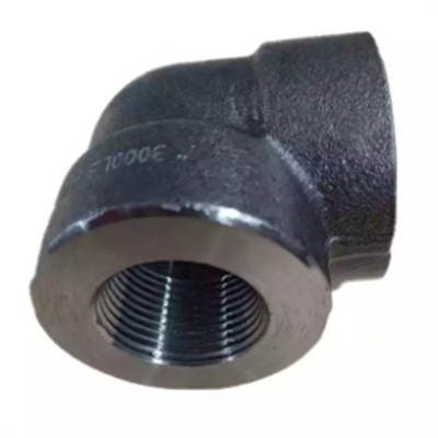 Asme B16.11 Astm A105 كوع مصنوع من الصلب الكربوني 3000 رطل ملولب