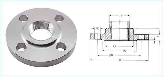 تزوير A105N وجه مرتفع الكربون الصلب NPT / BSPT شفة مترابطة ASME B16.5